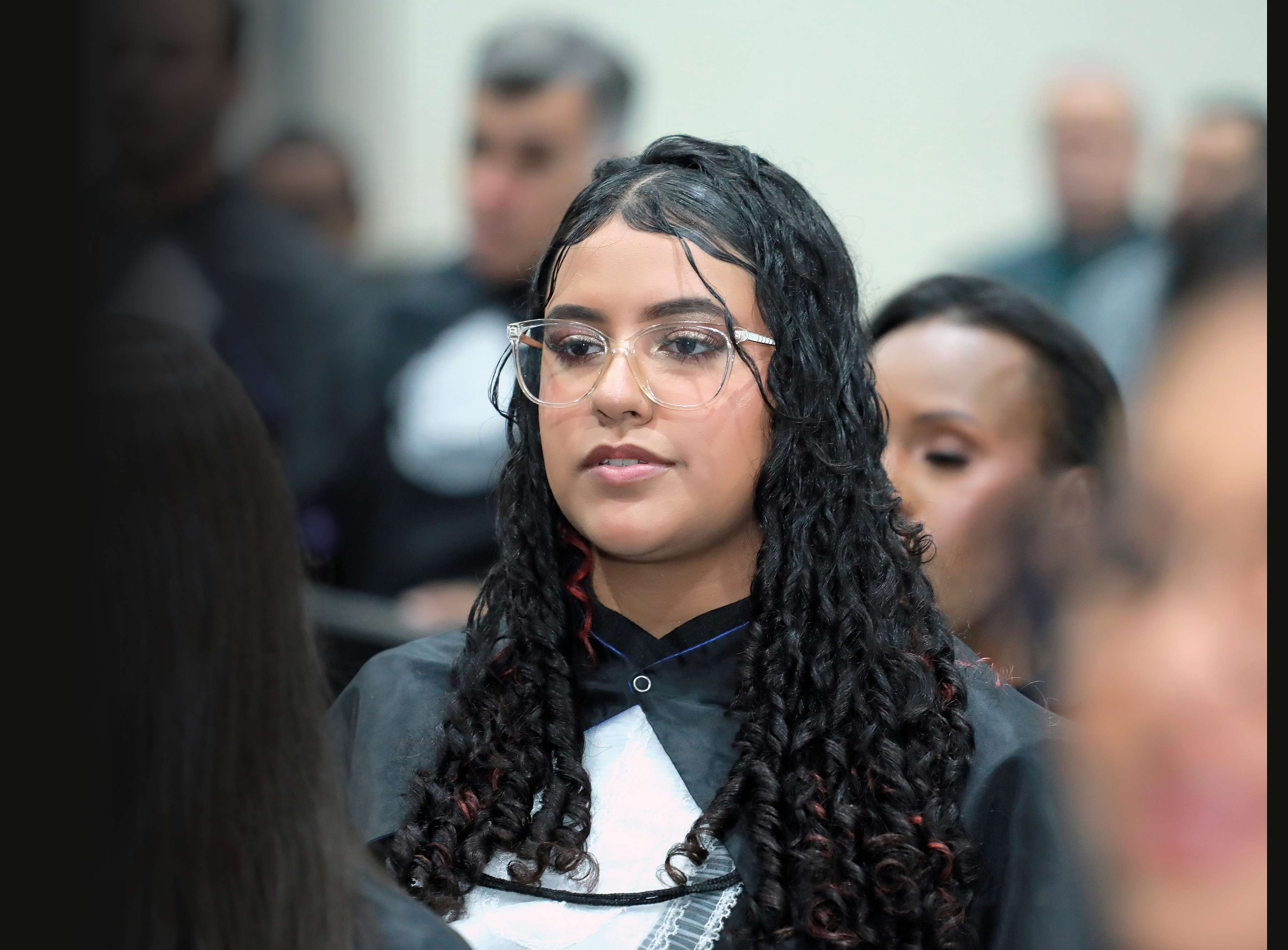 Nathaly em momento de formação acadêmica